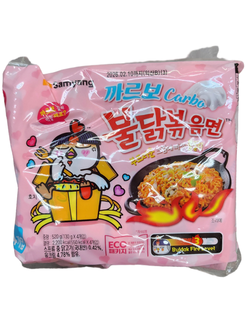 삼양 까르보불닭볶음면(멀티) 130g*4