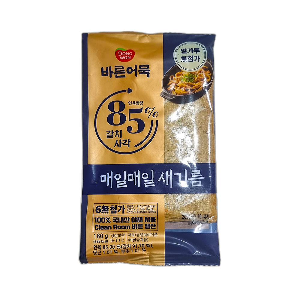 동원 바른 85% 갈치사각 180g