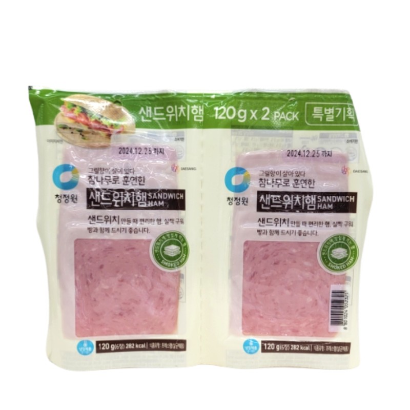 청정원 순살샌드위치햄120g*2