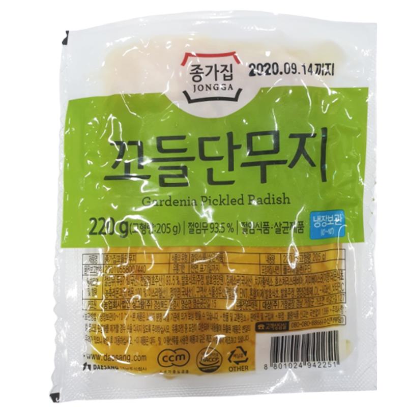 청정원 꼬들단무지 220g