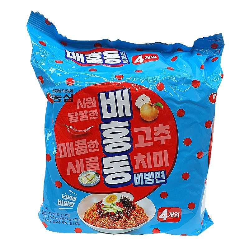 농심)배홍동비빔면(멀티) 137g*4