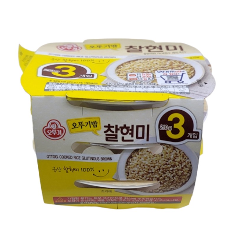 오뚜기밥 찰현미 번들 210g*3