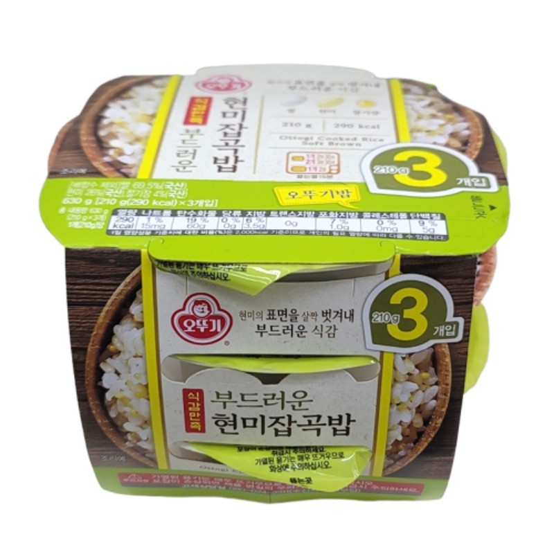 오뚜기밥 식감만족부드러운현미잡곡밥 210g*3