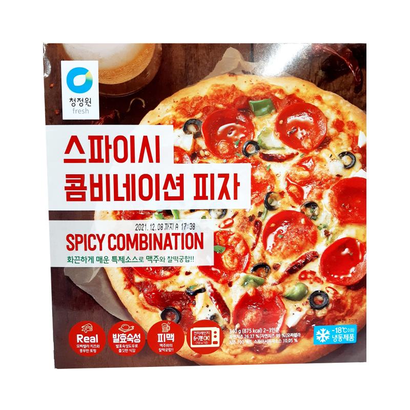 청정원 스파이시콤비네이션피자