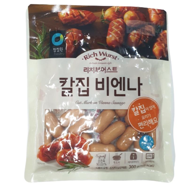 청정원 칼집비엔나 300g