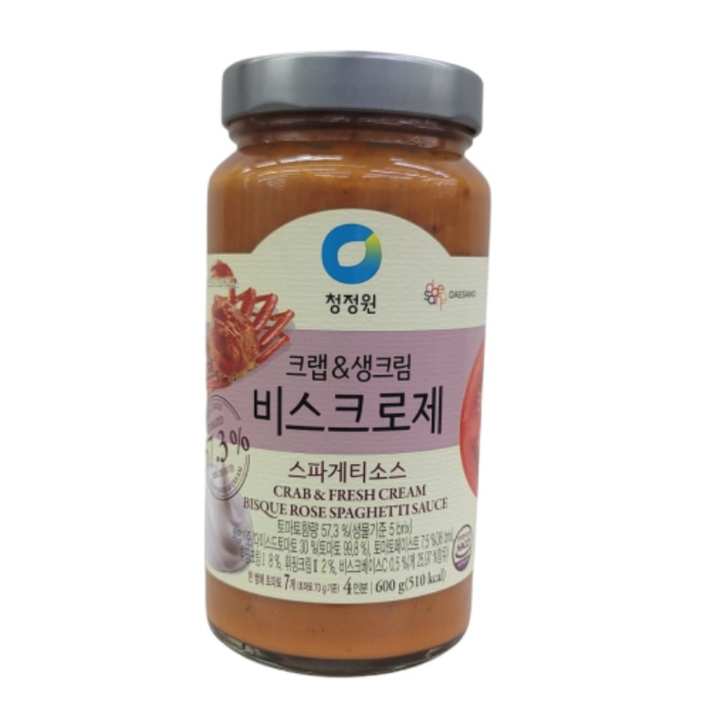 청정원 비스크 로제스파게티소스 600g