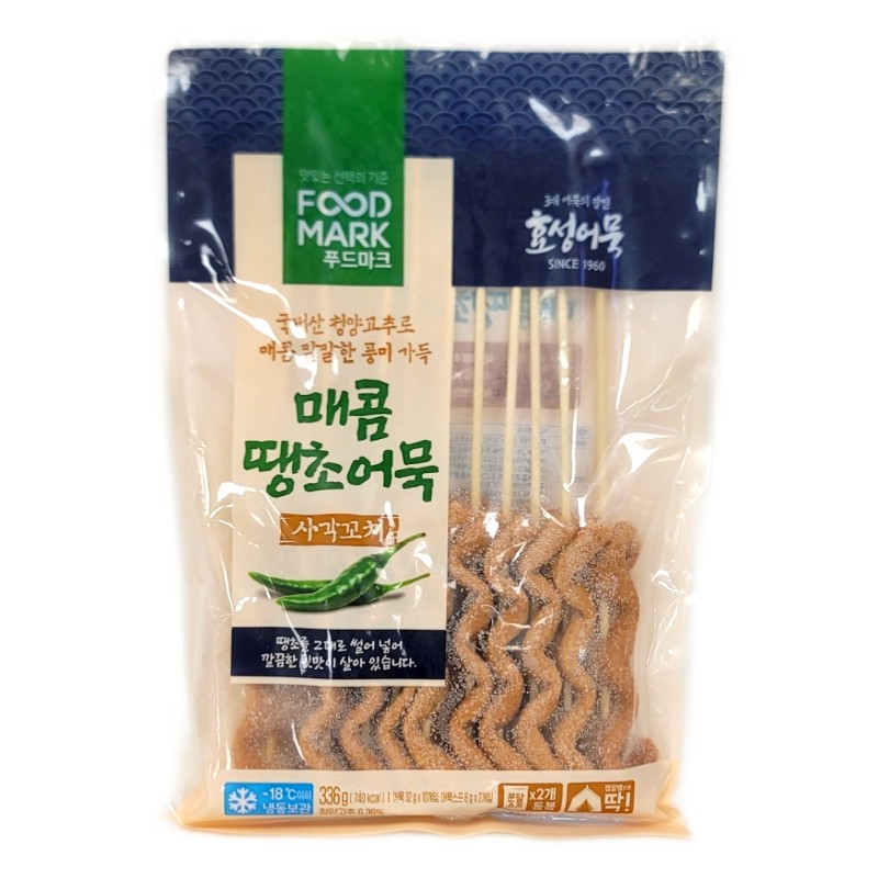 청정원 푸드마크 매콤땡초어묵 사각꼬치 336g