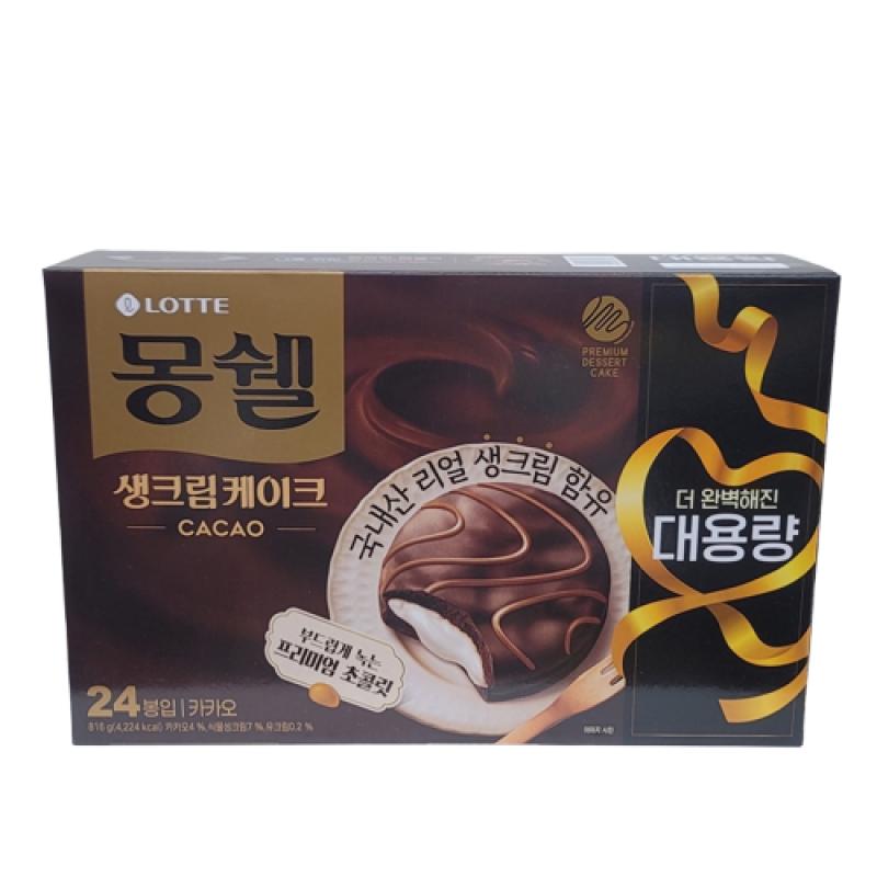 롯데 몽쉘 카카오 24입 816g