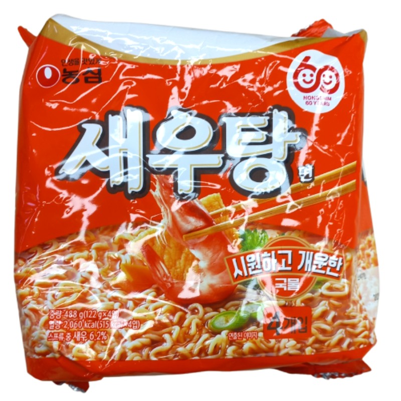 농심)새우탕면(멀티) 122g*4