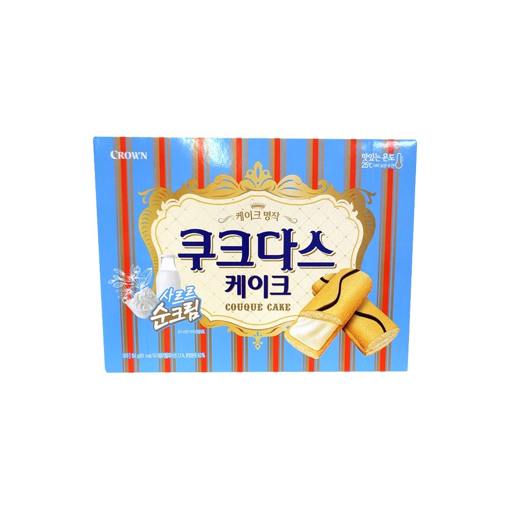 크라운 쿠크다스 케이크 순크림